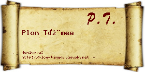 Plon Tímea névjegykártya